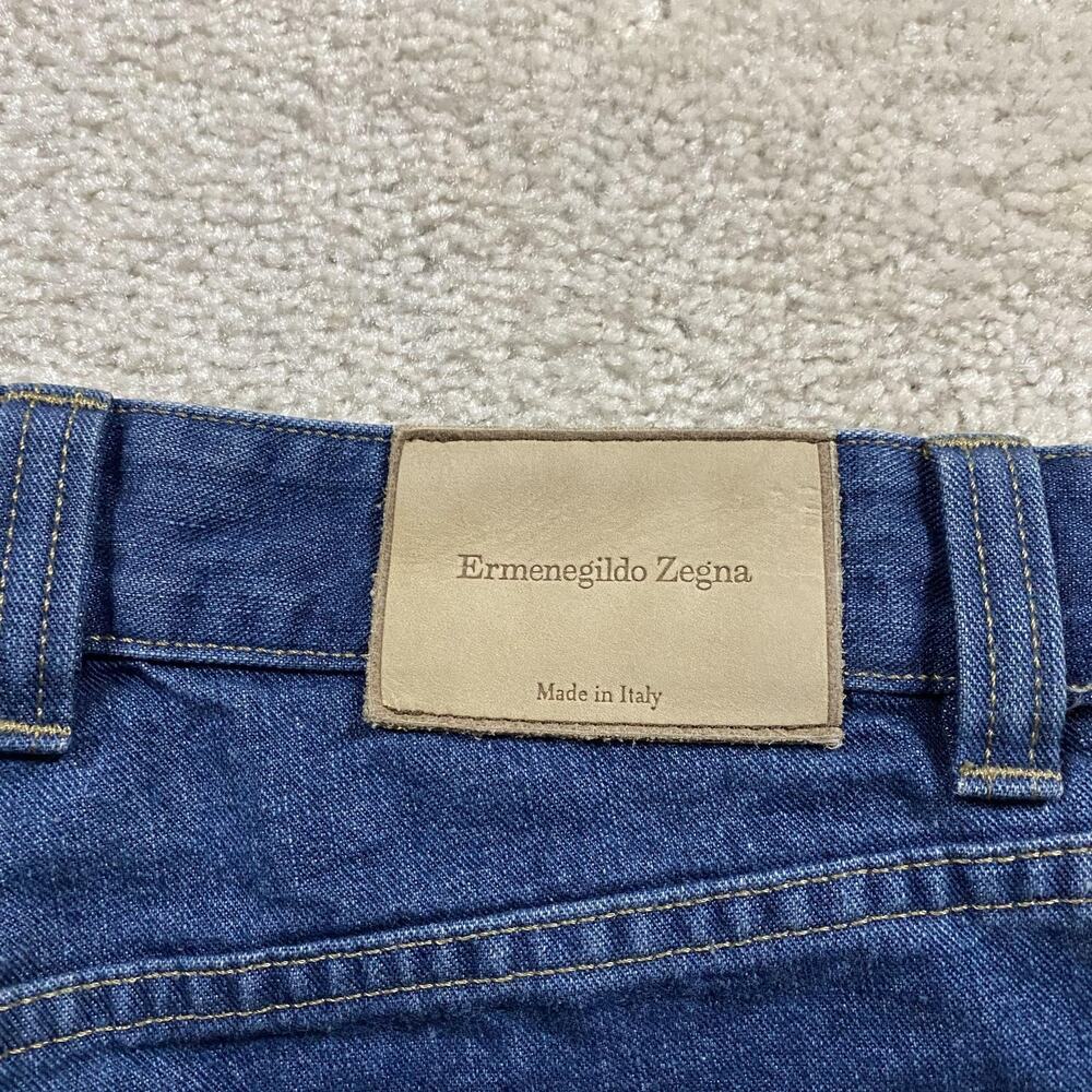 Ermenegildo Zegna Jeans Mens 36x32 Blue Regular Straight Leg Denim Made Italy - Picture 2 of 10